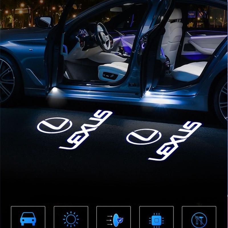2Pcs Led Logo light Welcome Light For LEXUS ES 300H ES300H ES350 RX GX LS LX IS GS RC UX Series IS Projector Shadow Ghost Lamp