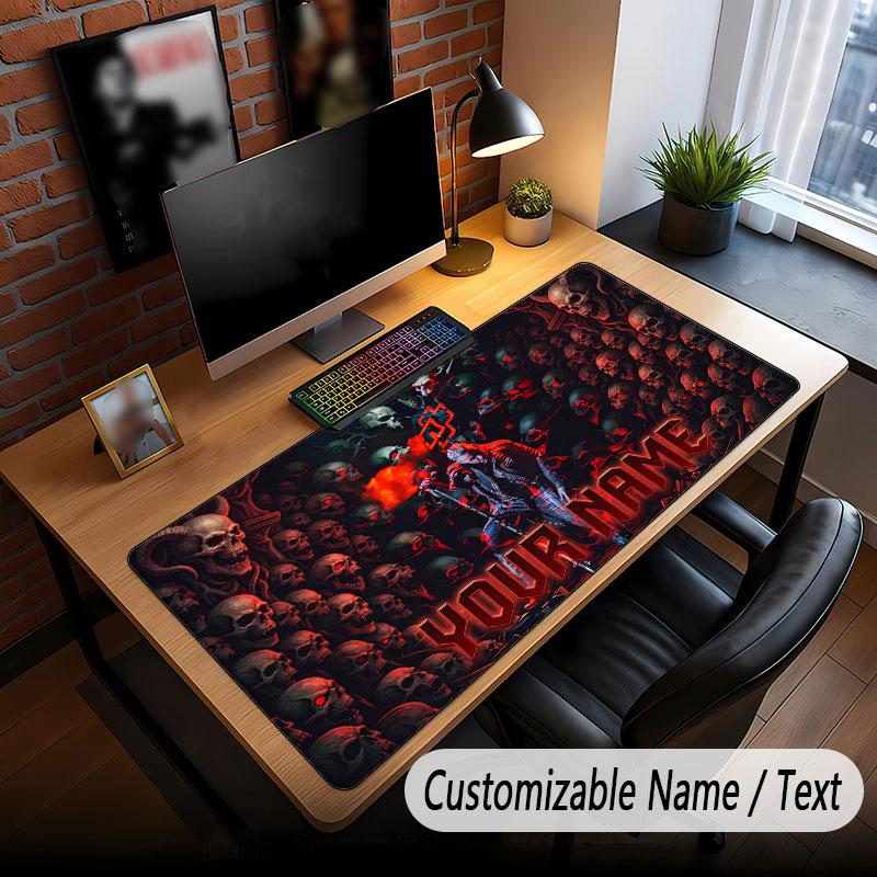 Custom Name Extended Mouse Pad,Rammstein Gaming Desk Mat For Home Office Desktop Decor