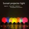 Sunset Projector Atmosphere Led Night Lights Bedroom Coffee Shop Bar Decor Light Kids Bedroom Cute Night Sunset Projection Lamp