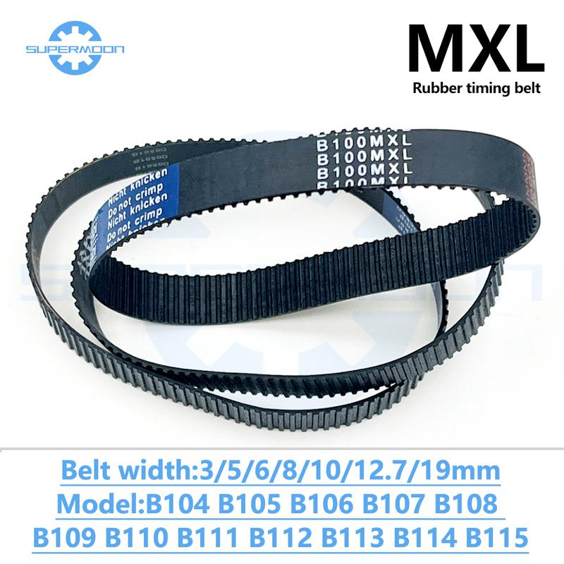 MXL Timing Belt B104 B105 B106 B107 B108 B109 B110 B111 B112 B113 B114 B115 Width 3-19mm Rubber Closed-Loop Belt 3D Printer Part