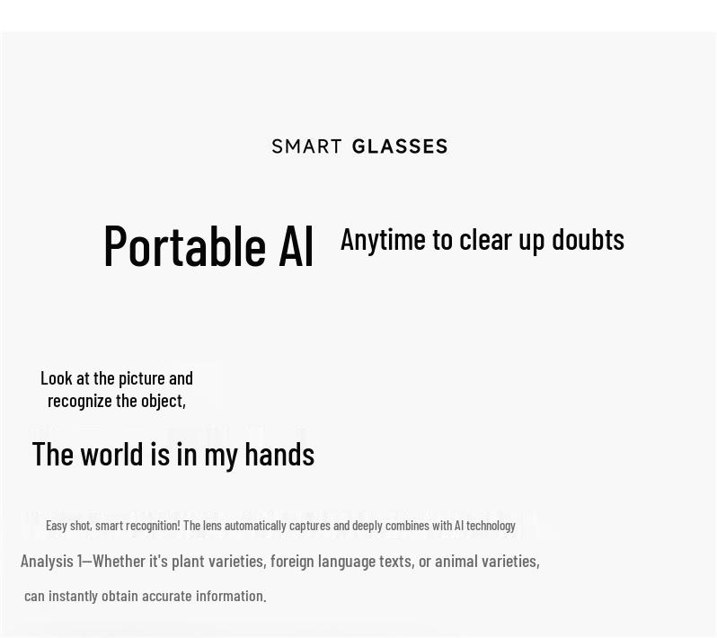 M89 AI Smart Glasses: Photography, Music, Translation, Anti-Shake, Outdoor Sports, Bluetooth