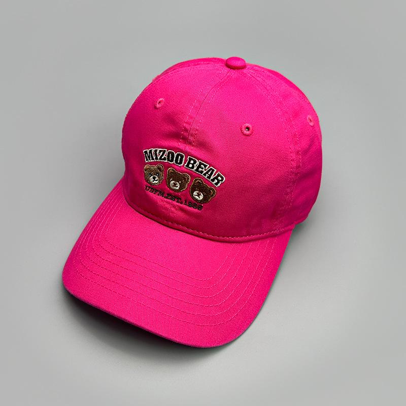 Cartoon Bear Embroidered Baseball Cap For Men And Women Cute Sunshade Casual Outdoor Cap