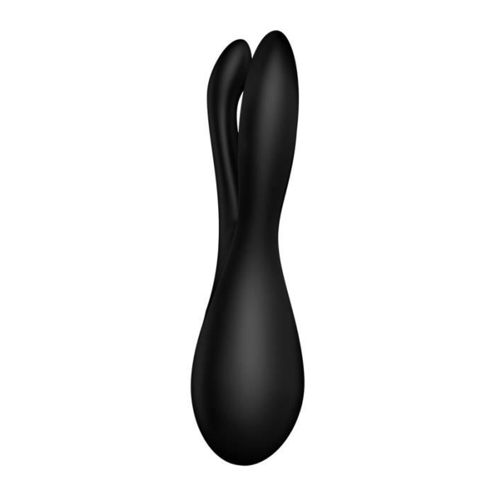 Sextoy - satisfyer - threesome 2 - noir - silicone médical - 3 moteurs puissants