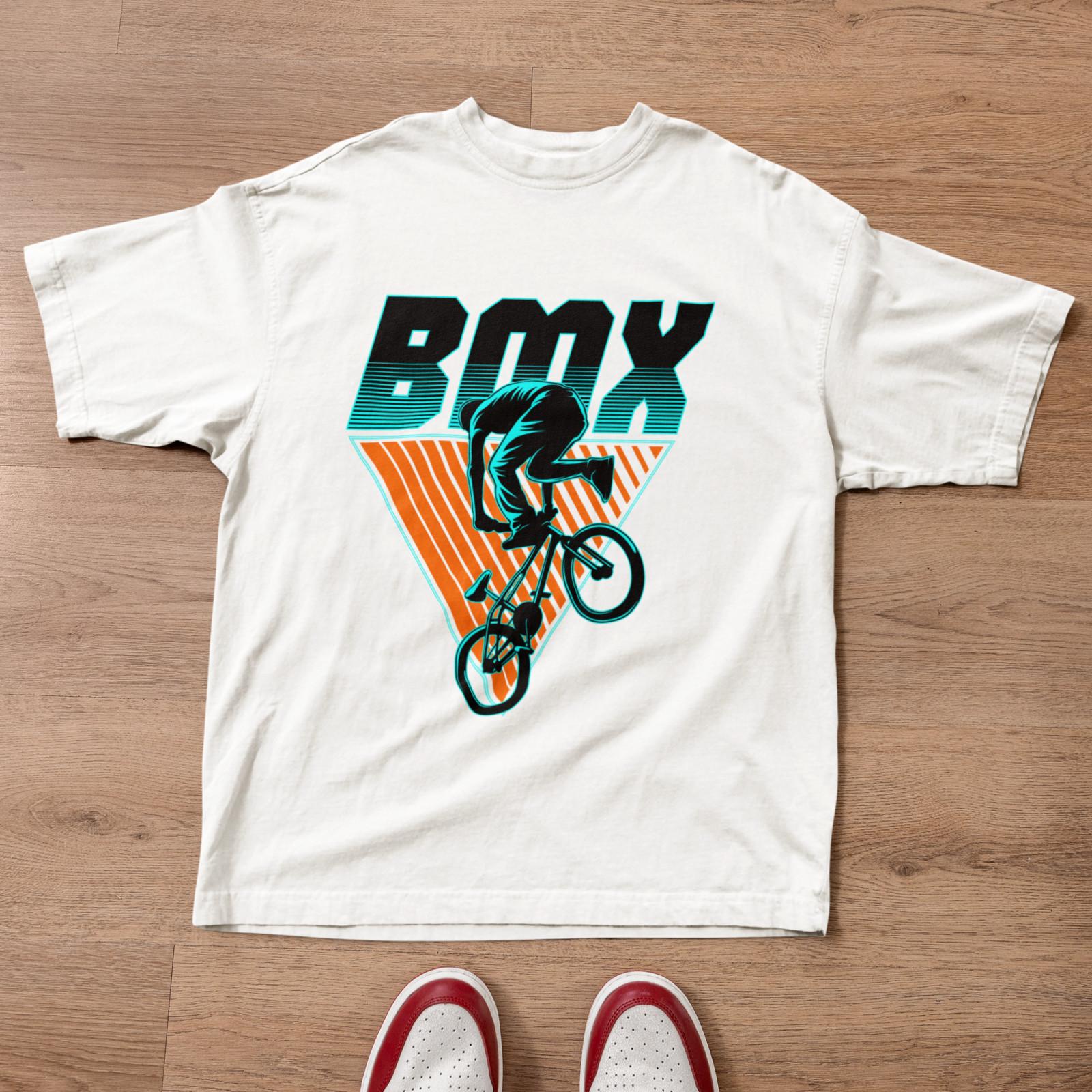 Retro BMX T-Shirt Freestyle Rider Graphic Vintage Tee L