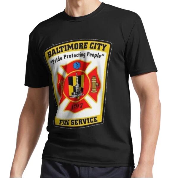 New Baltimore City Fire Service Active Logo T-Shirt Funny Size S to 5XL 3XL