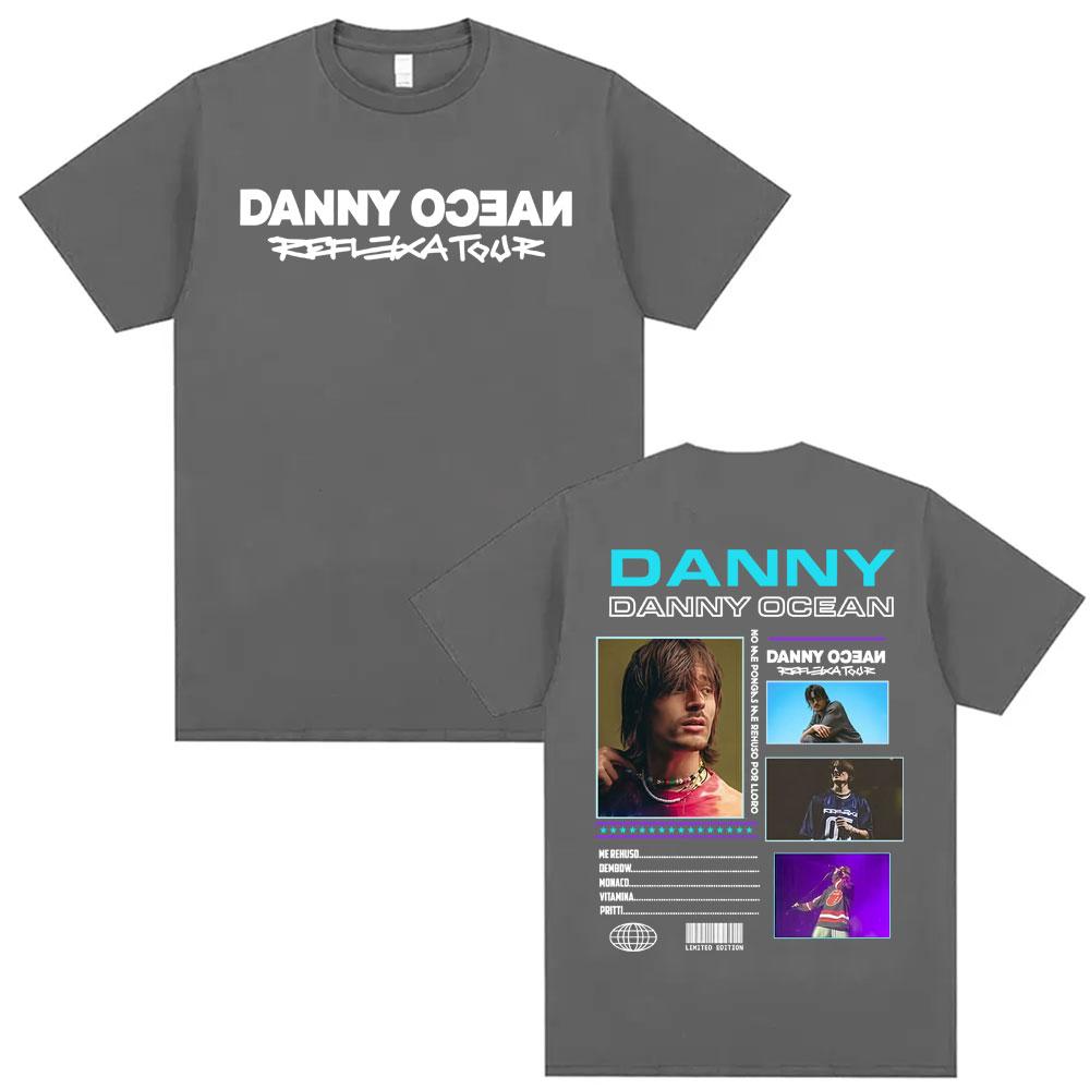 Danny Ocean 2026 Reflexa Tour 2026 Concert T Shirt Mens Clothing Hip Hop Pop Music Summer Shirt 100 Cotton Oversized Tshirt