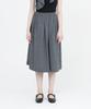 Beulaunyadeu W Shirred Midi Skirt, Gray Check