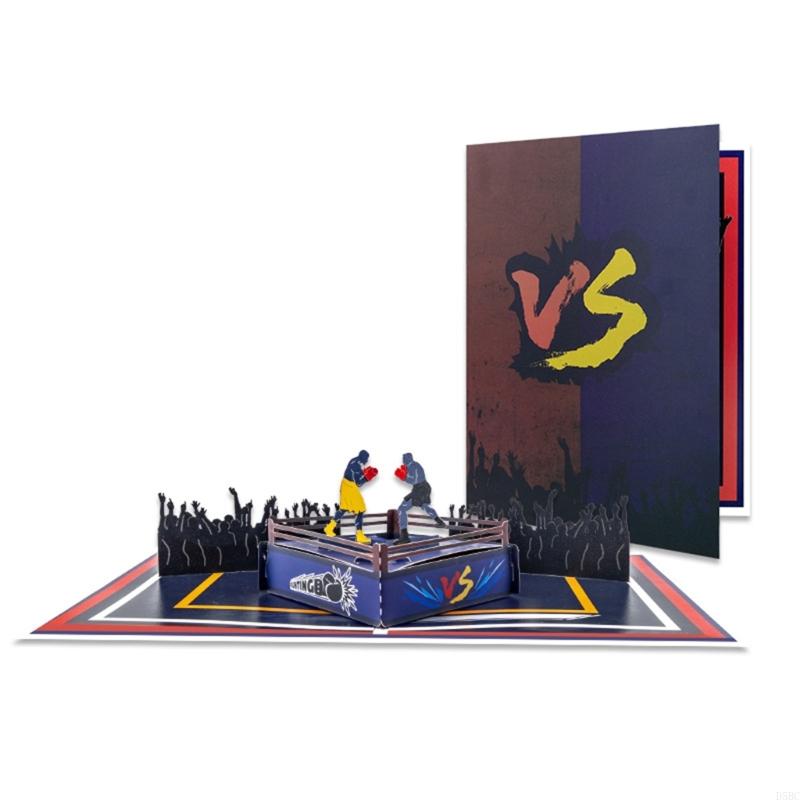 3D Popup Boxing Scene Card for Birthdays Handmade Greeting Card with Envelope China Mainland