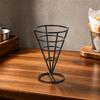 Single-Head Cone-Shaped Fry Holder Easy to Clean Stainless Steel Wire Cone