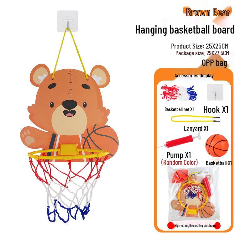 Canasta de Baloncesto Interior Ajustable Estilo Dibujos Animados para Niños con Envío Gratuito