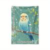 Cozy Cartoon Bird & Plant Print Flannel Blanket - Soft, Warm Throw for Naps, Camping, Travel | Perfect Gift for Friends, Family, and Loved Ones