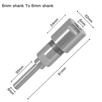 1/4in Shank To 8mm Router Collet Extension Rod, High Precision and Hardness, Suitable for Mold and Machinery Manufacturing