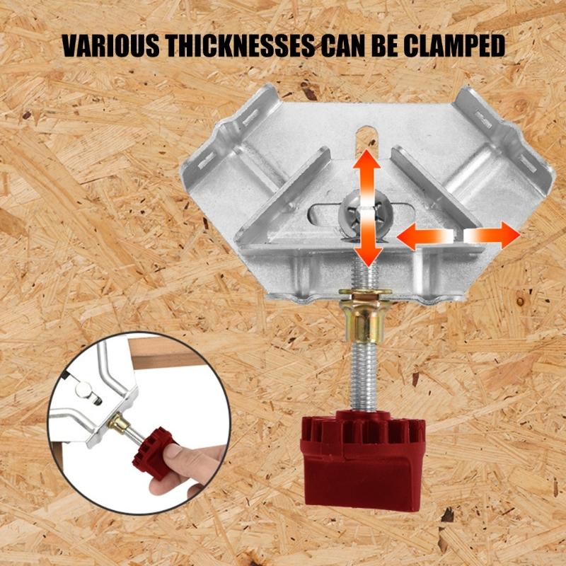 Metal Steel Right Angles Clamp 90 Degree Fixing Device Auxiliary Corner Clamp Locator Adjustable Fixing Clamp