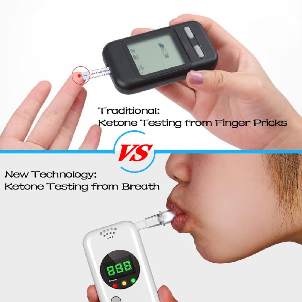 Ketone Breath Meter Carbohydrate Restriction Weight Management Ketone Breath Ketone Meter Ketosis Meter Mouthpiece Included (mmol/L)