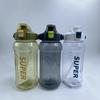 Large Capacity Sports Kettle 2 Liters Trend Straw Cup with Scale, Portable, Simple, Leak-proof and Drop-resistant Water Cup