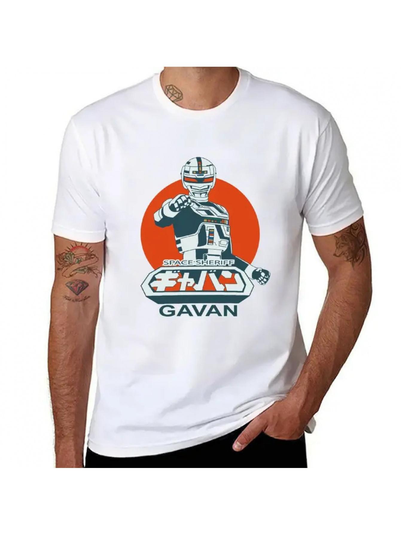 Vintage Heavyweight T-Shirts for Men Featuring Space Sheriff Gavan XXXXL