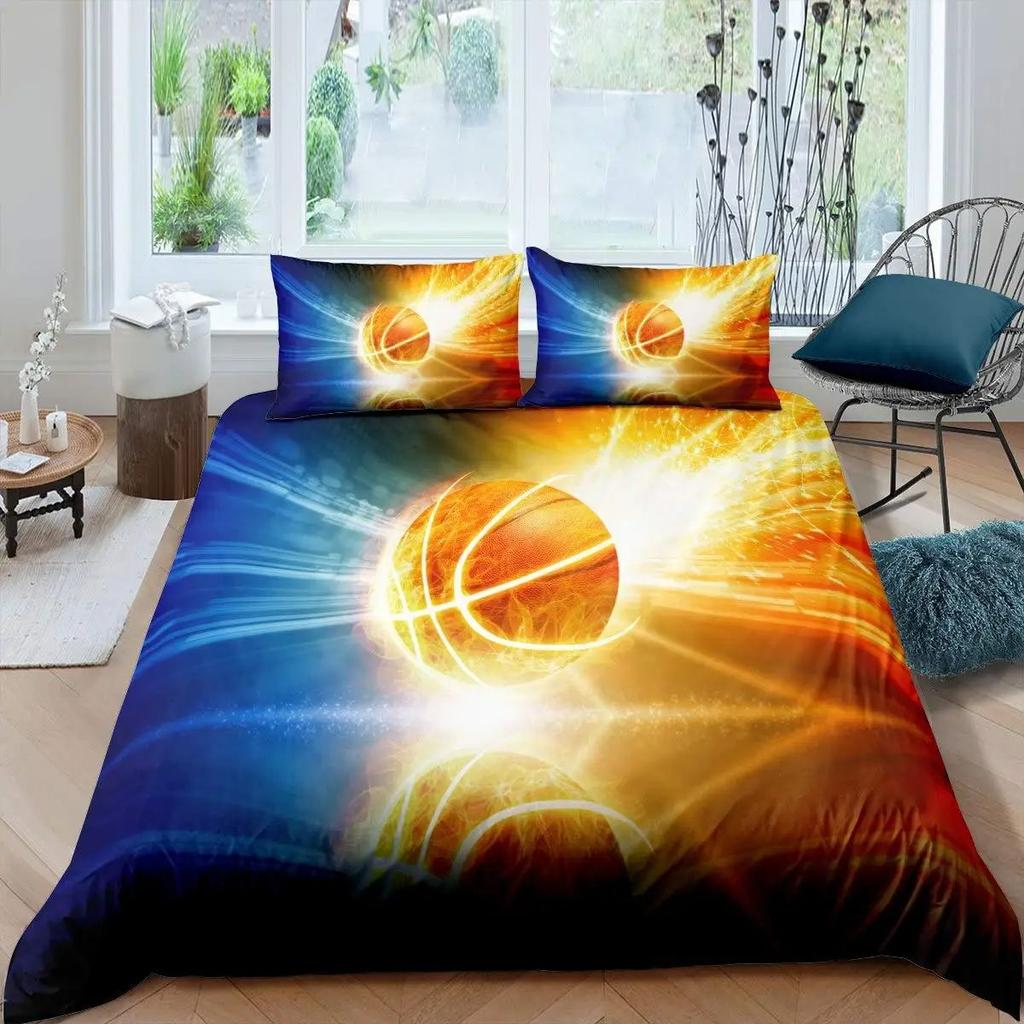 Ice And Fire Collision Theme Duvet Set Bedding Three-Piece Set