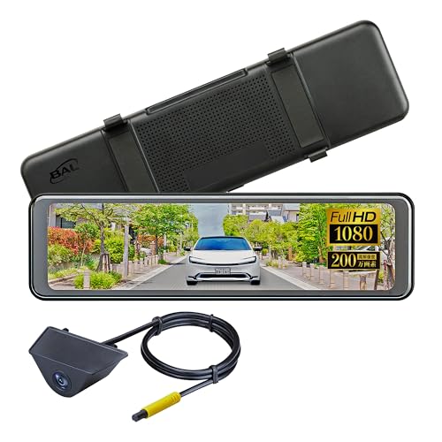 BAL (Ohashi Sangyo) BALUCE M Digital Rearview Mirror with Single Rearview Camera, No Recording, 2 Megapixels, Full Touch Panel, Easy Adjustment, VCCI