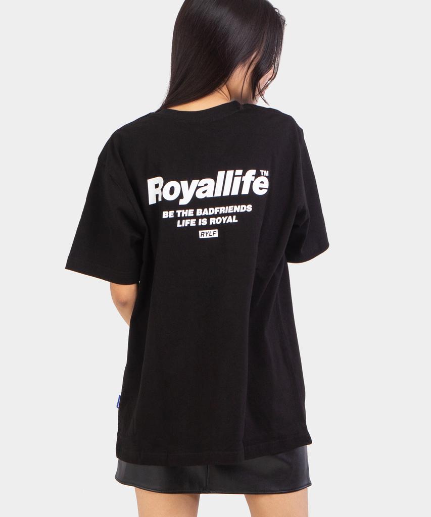 ROYALLIFE Be The Friends Short Sleeve Tee (Rl701 Be The Friends Tee) - Black