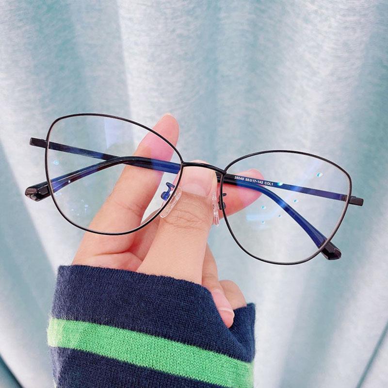 Fashion Cat Eyes Metal Frame Clear Glasses Myopia Nerd Spectacles  -0.5 -1.0 -2.0 -3.0 -4.0 To -6.0