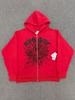 Grenzüberschreitend 555555 Reißverschluss Hoodie Klassisch Spinnennetz Reißverschluss Baumwolle Kapuzenpullover Sp5der Pullover Jacke