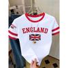 Zomer Dames Engeland Print Ronde Hals Korte Mouw T-shirt Zomer Grafische Te Truien Grote Maten Sport T-shirt Tops