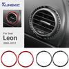Real Soft Carbon Fiber Sticker For Seat Leon 2005 2006 2007 2008 2009 2010 2011 2012 Car Side of Center Console Outlet Trim