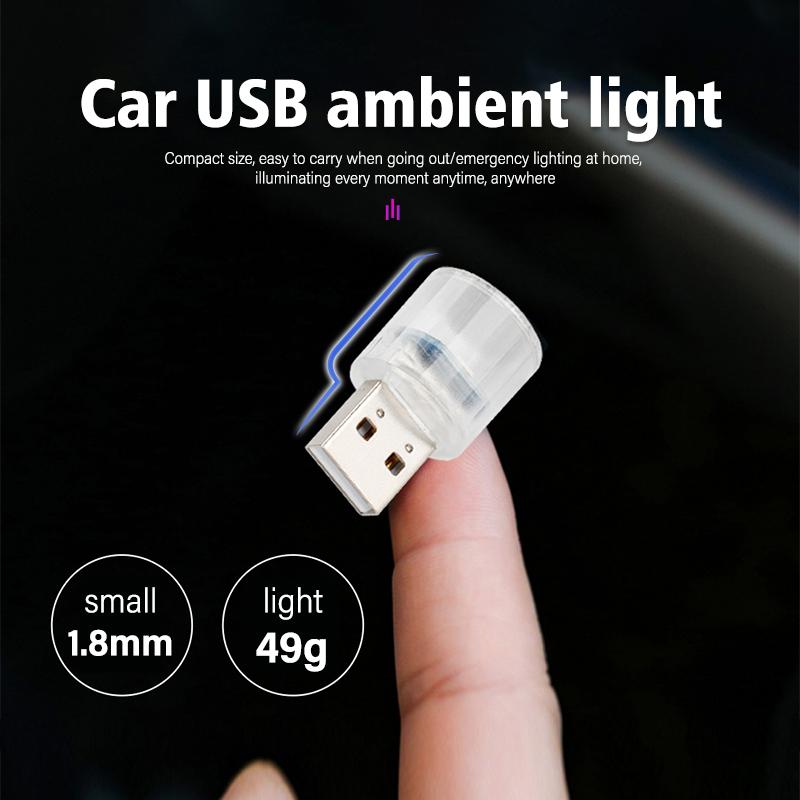 Car USB Light mood lamp Plug Play interior Decorations For Mitsubishi Outlander Lancer L200 ASX Pajero Grandis Eclipse