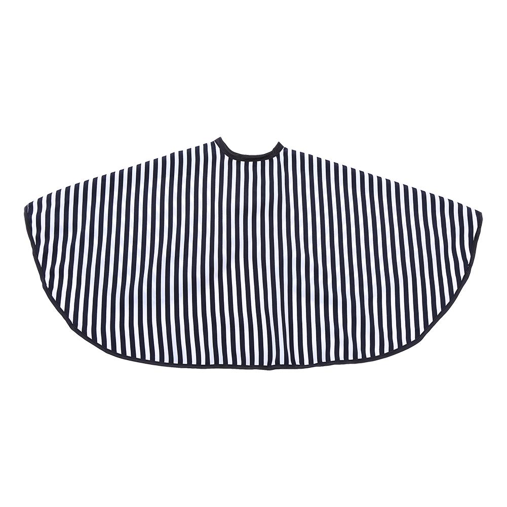 Soft Cloth Hair Cutting Barber Cape Hairdressing Salon Gown Bib Apron Vertical Stripes