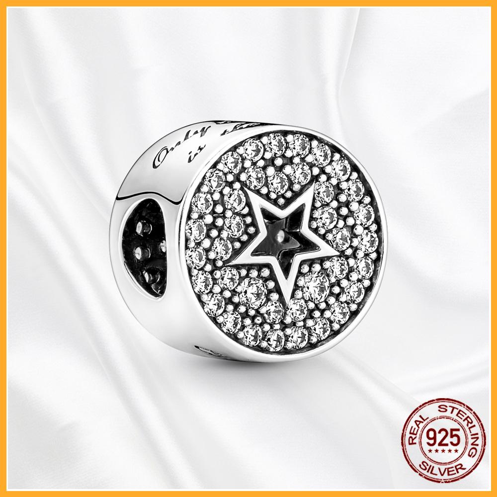 Authentic Sparkling Plata Copper Dangle Charms Fit Original Bracelet Beads Pendant Women Diy Jewelry Gift