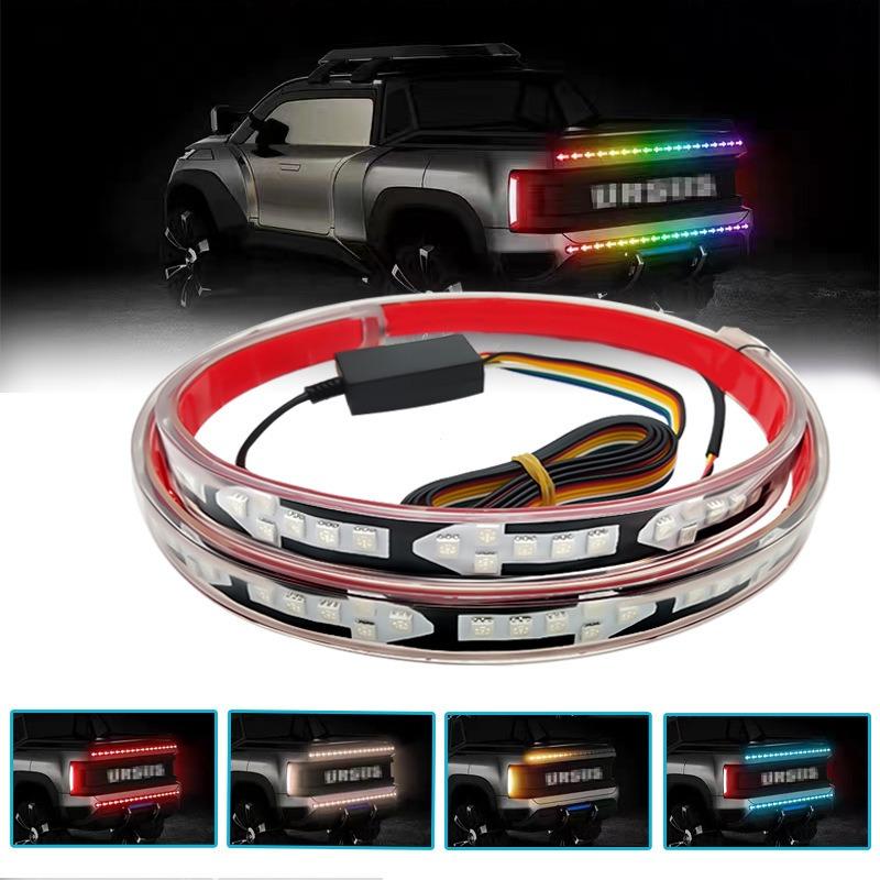 1/1.2/1.5/1.8/2/2.2/2.4M Auto RGB Chasing Strip LED Turn Signal Lamp for Truck Pickup Universal Rear Trailer Led Light