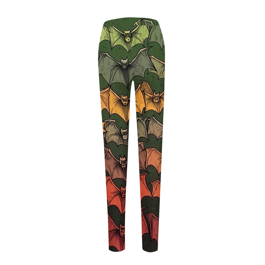 Women's Pants Halloween Printed Stretchy Soft Bottoms Casual Home Sleeping Pants