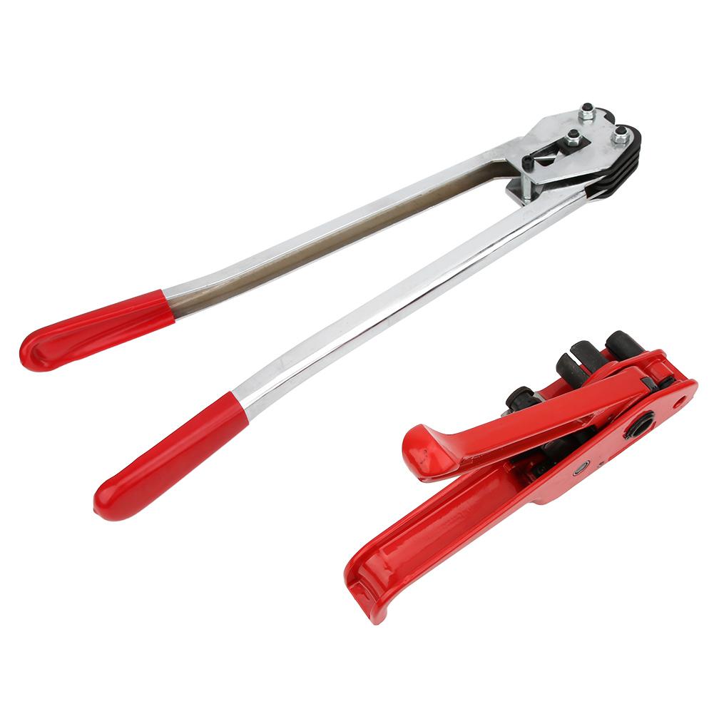 Manual PPCelsiusPET Strap Strapping Tool Red Packing Machine Set for 12.19mm Strap