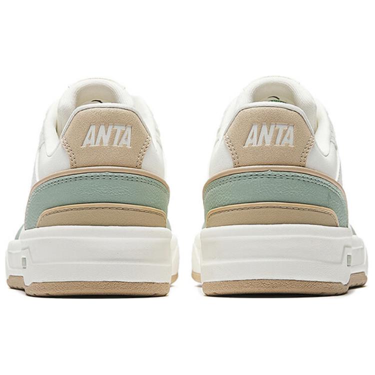 Anta Lieyan1.0 Coverage Slip Resistant And Abrasion Resistant Low Top Skateboard Shoes Women's White Cyan Yellow Sneakers 122528091-6