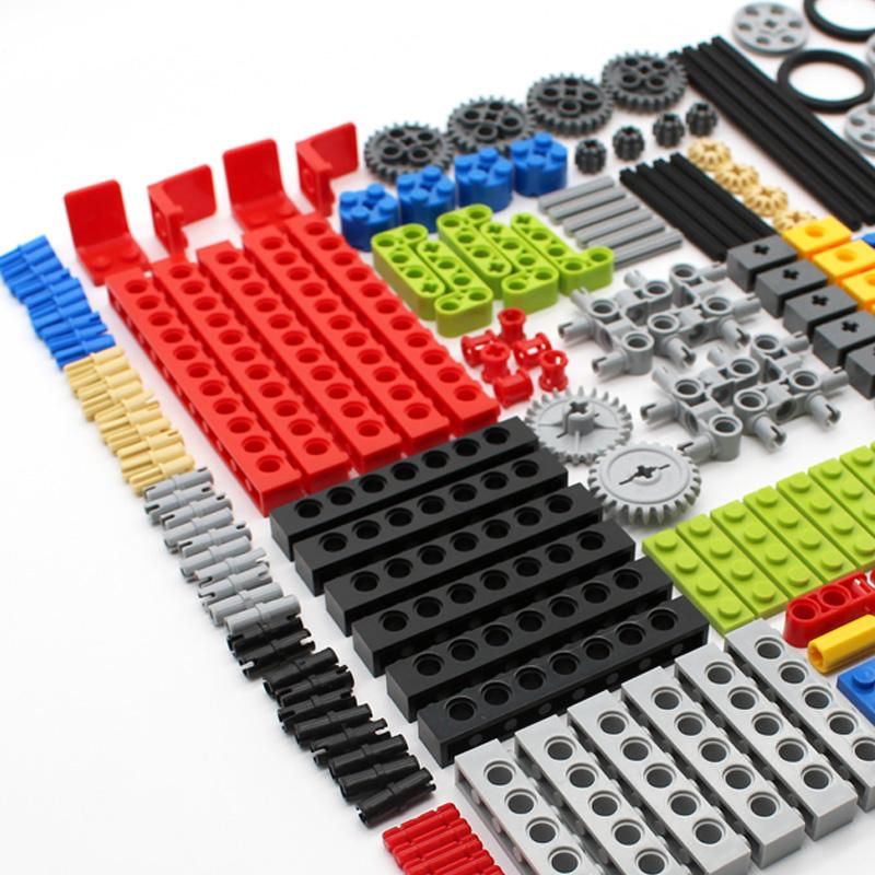 182PCS Blocks Compatible with Liftarm Beam Cross Axle Connector Panel MOC Accessory Mechanical Car Bulk Technical Parts Toys