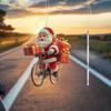 2D Acrylic Santa on Bike Christmas Tree Ornaments, Winter Décor Pendants