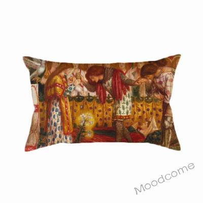 Uk British Artist Dante Gabriel Rossetti World Famous Oil Painting European Beauty Princess Sofa Pillow Case Linen Cushion Cover