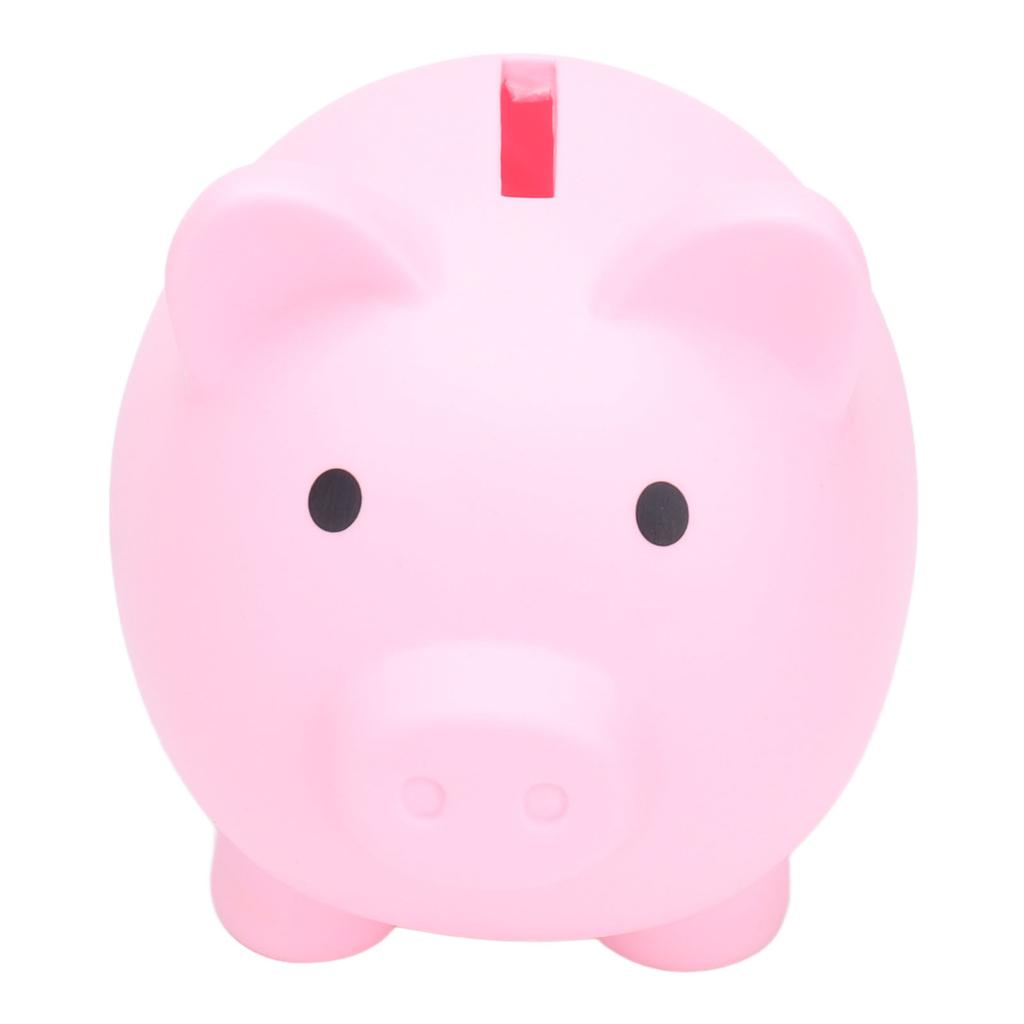 Piggy Bank Rugged Durable Vinyl Cartoon Animal Pig Coin Cash Piggy Bank Boy Girl GiftPink