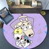 Rocko2 Round Area Rug,Carpet Rug for Living Room Bedroom Sofa Playroom Decor,Non-slip Floor Mat