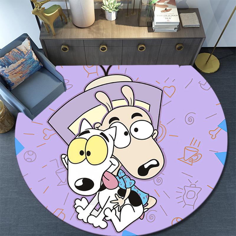 Rocko2 Round Area Rug,Carpet Rug for Living Room Bedroom Sofa Playroom Decor,Non-slip Floor Mat