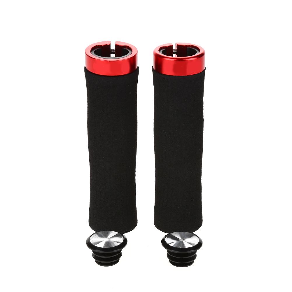 1 Pair Cycling Handle Bar End Bike   Lock on Handlebar Grips Accessory (Black)