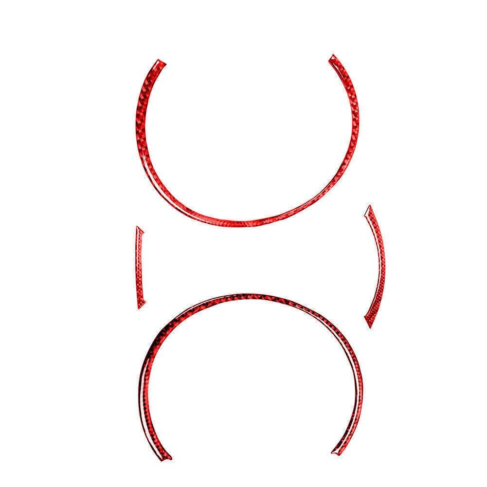 Red Carbon Fiber Speedometer Panel Cover Trim For Mitsubishi Lancer 2008-2015