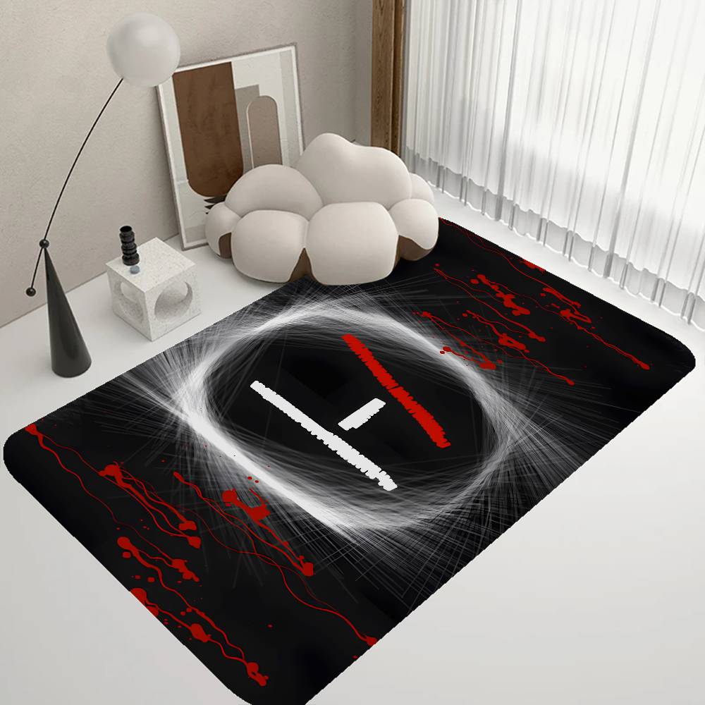 Popular T-Twenty One Pilot Band Floor Mat INS Style Soft Bedroom Floor House Laundry Room Mat Anti-skid Household Carpets
