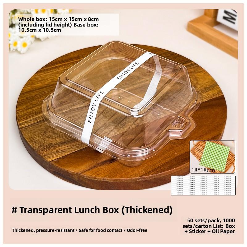 Transparent Tiramisu Packaging Box Cake Dishes Mousse Cutting Sweet Dessert Baking Western Pastries Separation Packing Box