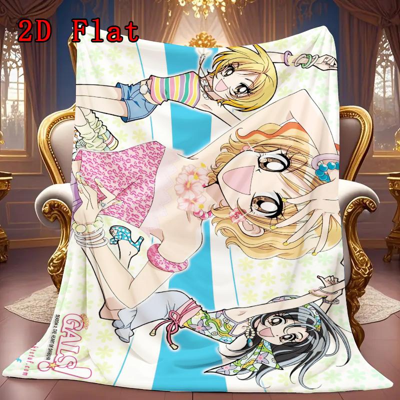 Super GALS 2D Flat Pattern Flannel Blanket High quality All Seasons Warmth and Comfort Perfect for Christmas Gifts.DMT0925238