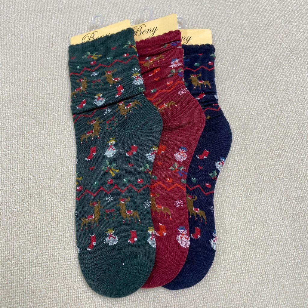 Autumn/Winter Mid-Tube Cartoon Christmas Stockings for Men and Women