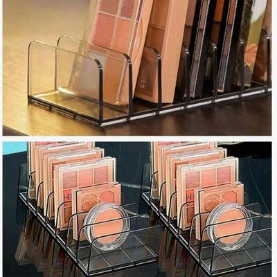 Transparenter Make-up-Organizer mit 7 Fächern für Lidschattenpalette und Kosmetik, Aufbewahrungsbox für Schminktisch und Badezimmerarbeitsplatte