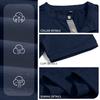 Men Quarter Button T-Shirt Solid Color Short Sleeve Band Collar Summer Tee Loose Fit Tee Shirt with Chest Pocket for Street Holiday Beach