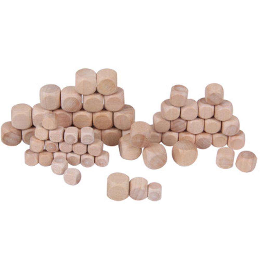 Kid Toys Board Game D6 Dice Family Printing Engraving Blank Dice Wood Dice Wood Cube Dices 6 Sided
