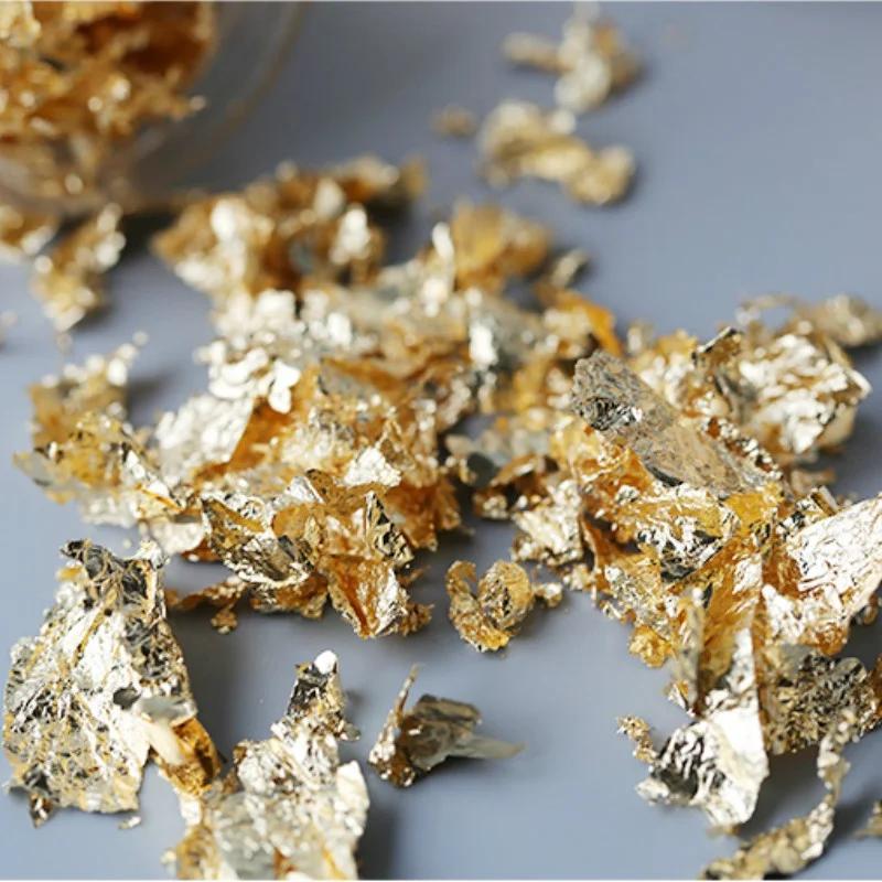 3Pcs 2g Edible Safety DIY Candle Soap Making Silver Gold Foil DIY Handmade Material Soap Candle Cake Decoration.